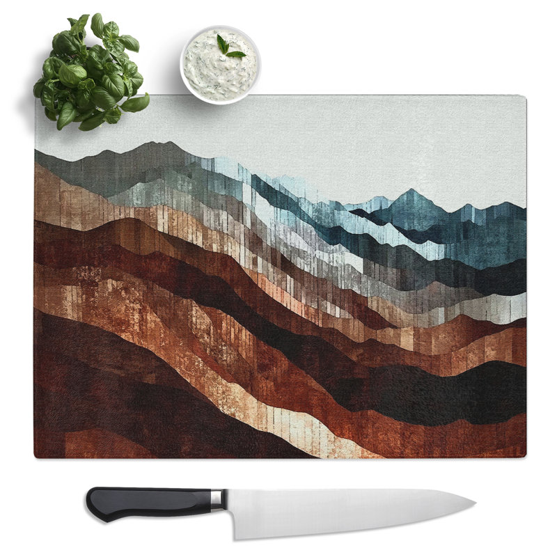 Mountain Vol.1  Glass Chopping Board