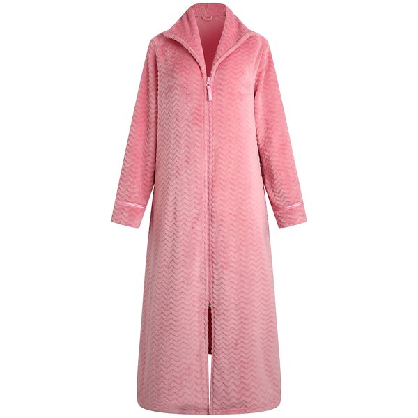 Womens Zip Up Dressing Gown Bathrobe Ladies Comfy Soft Extra Long Hooded  Sweatshirt With Pockets | Fruugo BH