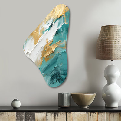 Caryl - Art mural asymétrique moderne en métal style Boomerang