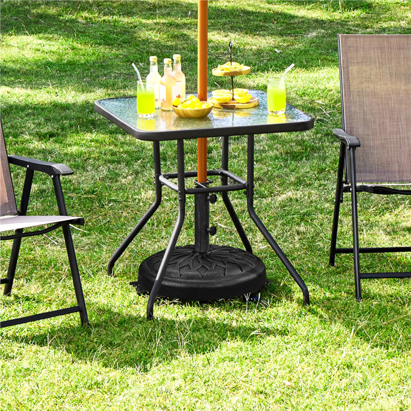 20.63kg Umbrella Base with Wheels, Black