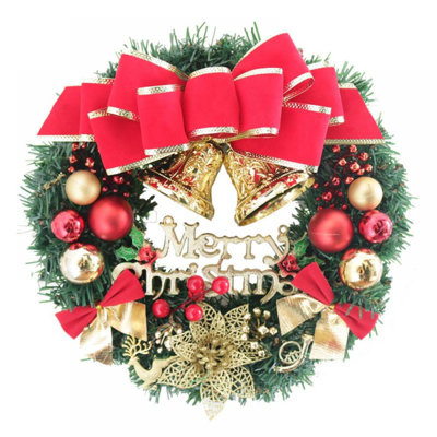 Ornement de Noël 11,81 po, couronne de Noël, cerf