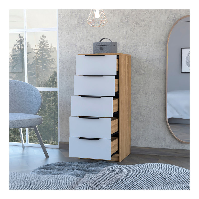 Commode verticale 5 tiroirs Kaia