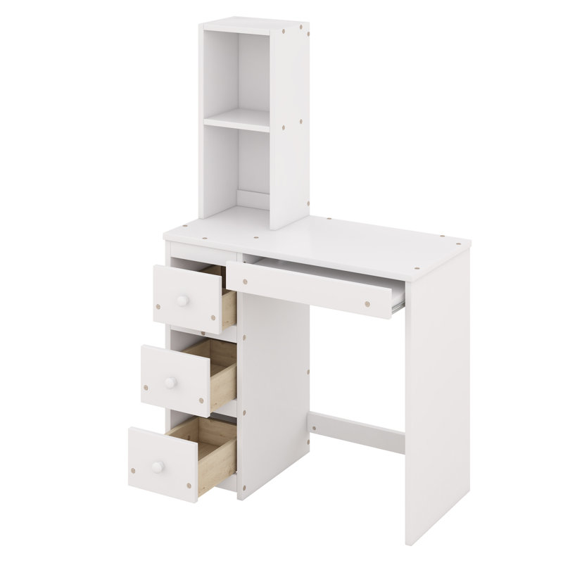 Lit superposé simple avec tiroirs Jaunita Kids, Blanc