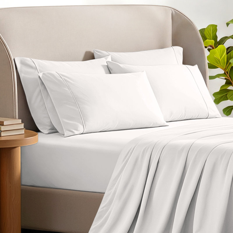 Ultra-Soft Microfiber Pillowcase, 4 Standard Pillowcases, Antique White