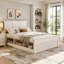 Lit plateforme en bois avec lit gigogne escamotable, armoire de rangement-620624536-620624538