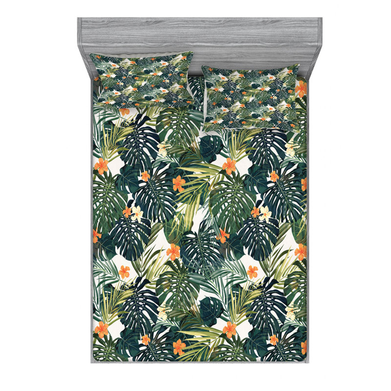 Microfiber Floral Sheet Set