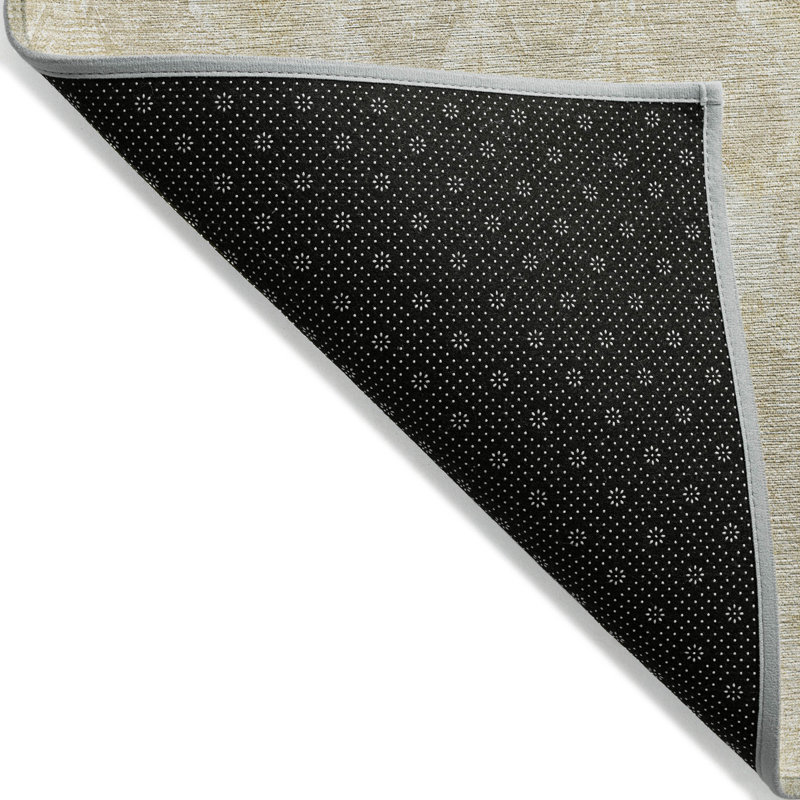 Tapis intérieur / extérieur beige lavable taupe et brun clair 10 'x 14'