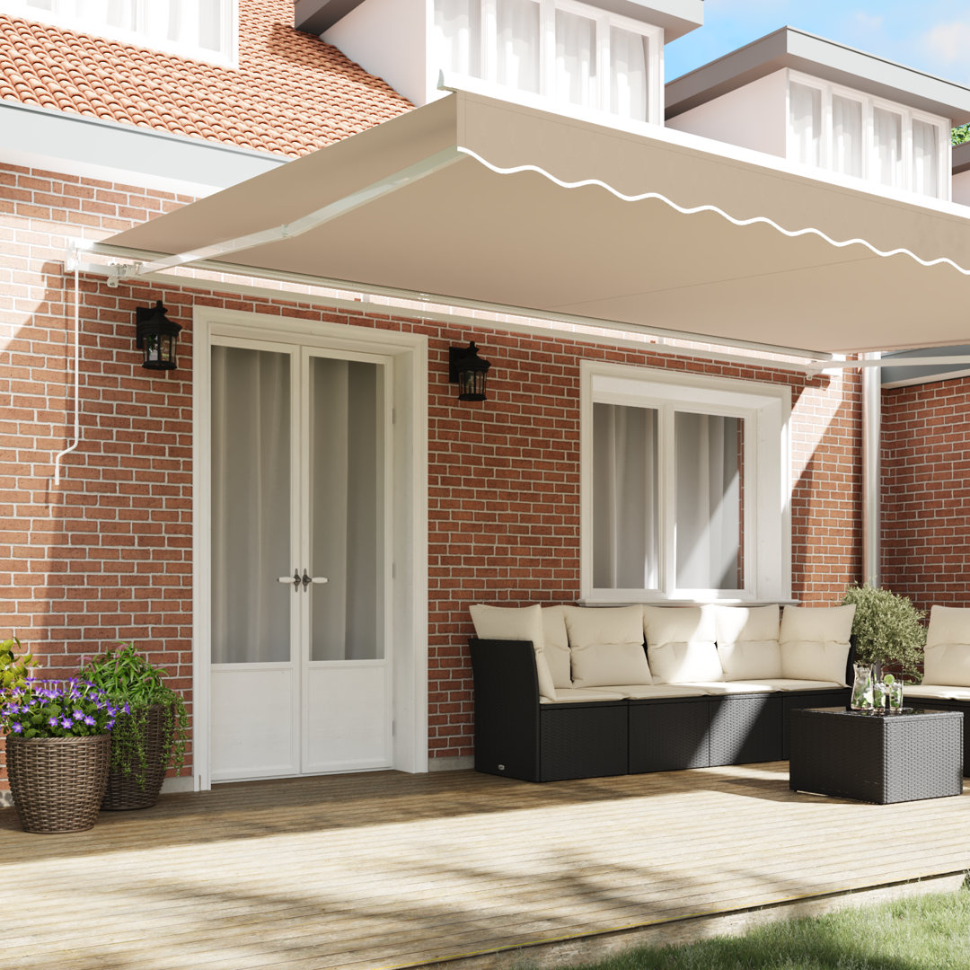 Brayden Studio Polyester Cover Retractable Patio Awning