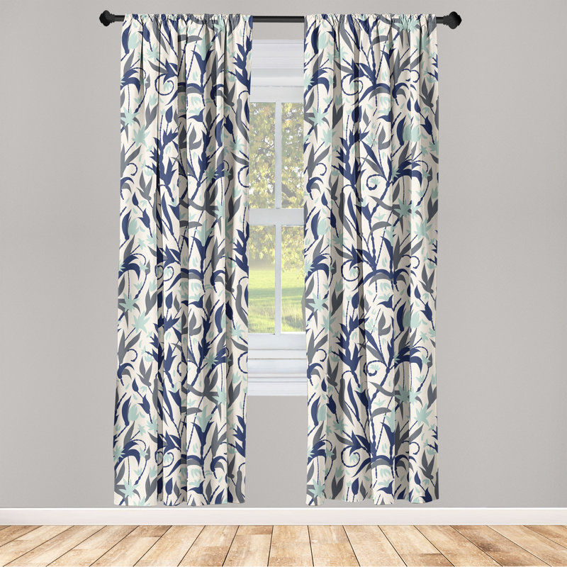 Semi Sheer Curtain Pair, 56" W x 63" L