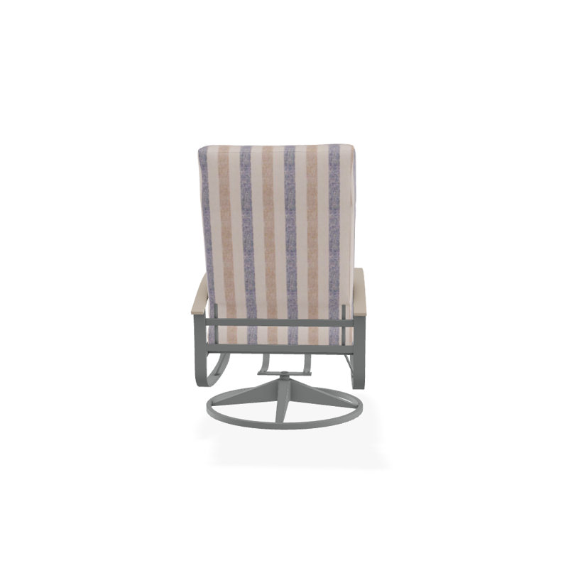Belle Isle Outdoor Swivel Lounge Chair, Blend Indigo, Desert P60, Textured Graphite