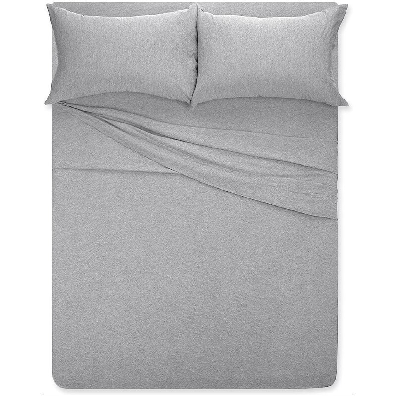Ensemble de 6 draps-housses ajustables tout autour pour un ajustement parfait - draps 100% microfibre ultra douce et brossée deux fois