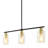 Delmis 3 - Light Kitchen Island Pendant Rustic Linear Chandelier with Clear Glass Shades-93616515