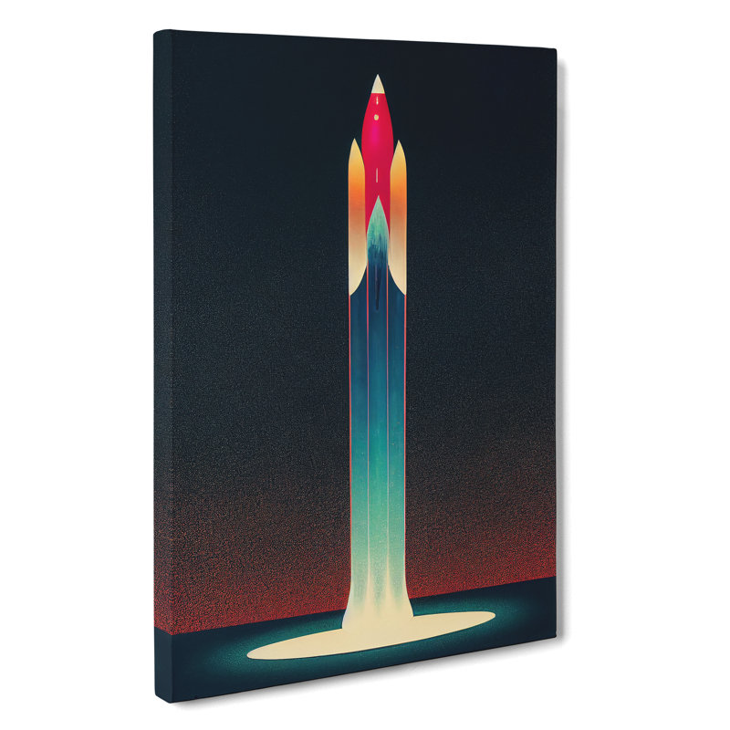 The Grand Spaceship Rocket - Wrapped Canvas, 50cm H x 35cm W x 3cm D