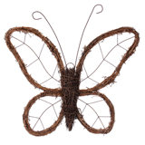 Vickerman 13"H Butterfly Outline Wreath. Made of natural twigs. Measures 13" tall by 15" wide. It is the perfect base for your seasonal front-door decor.