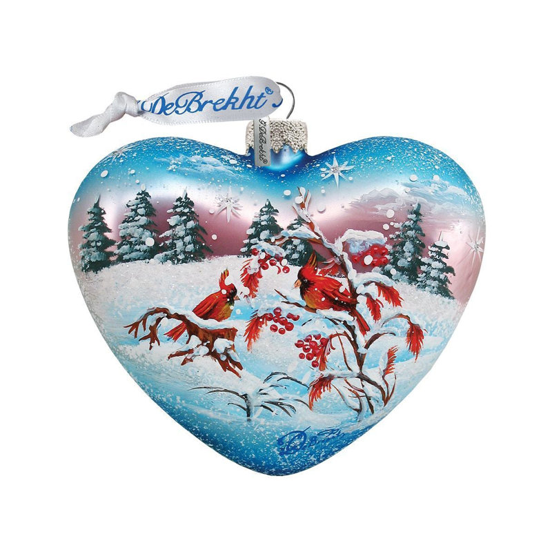 Holiday Splendor 3.5'' Handmade Glass Holiday Shaped Ornament