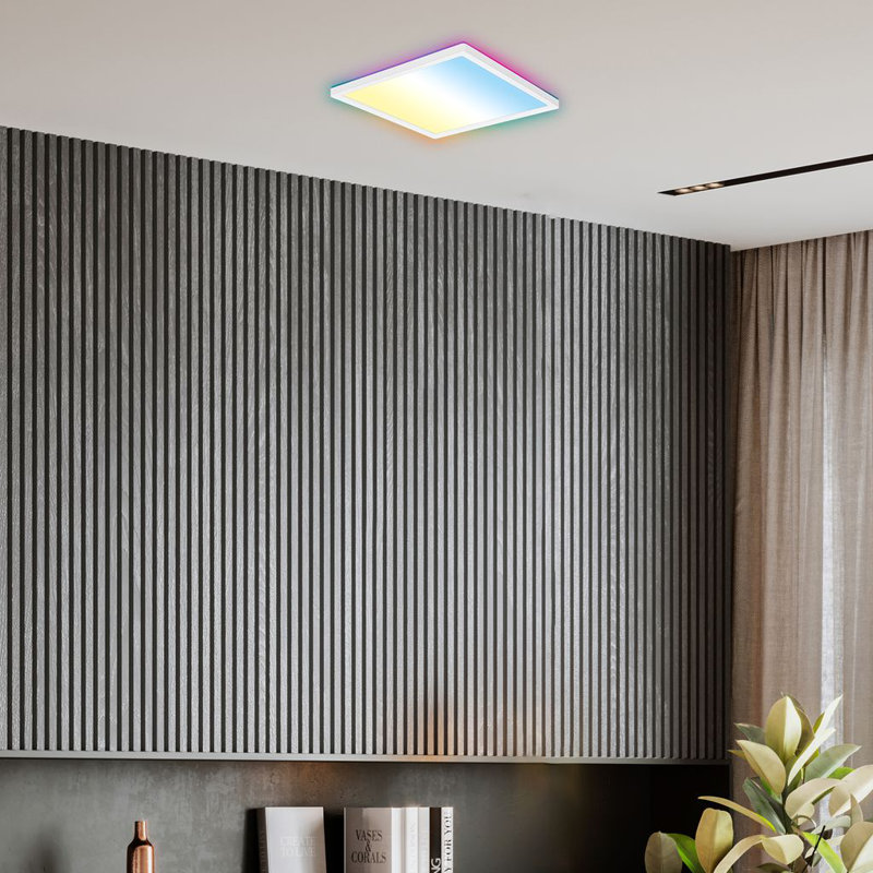 Cynthea Plastic LED Flush Mount, 3cm H x 29cm W x 29cm D