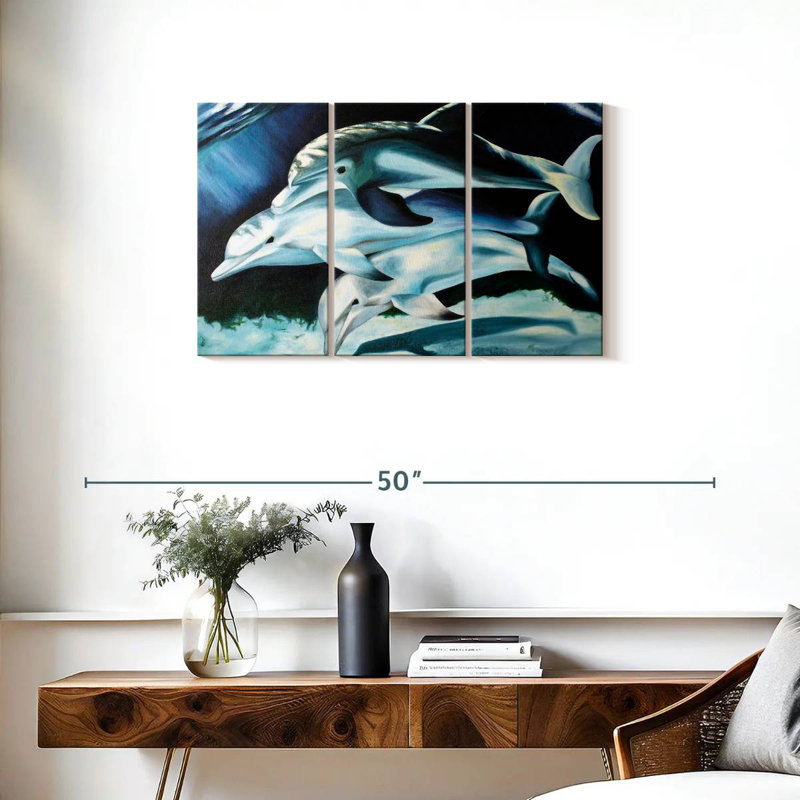 Brampt Dolphin Trio, 20" H x 33" W