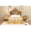 Lit double pleine grandeur en bois avec tablette de rangement pour tête de lit, naturel-133231878
