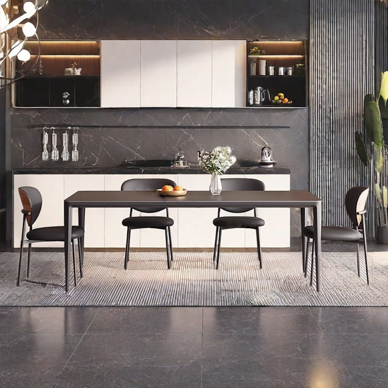 Table rectangulaire rectangulaire rétro, H 29,53 po x L 55,12 po x l 31,5 po