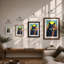 Wolf's Direct Gaze Geometric - Print-2013584202-2013584053