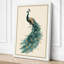 Peacock in Profile Botanical - Wrapped Canvas-1309496920-1309496925