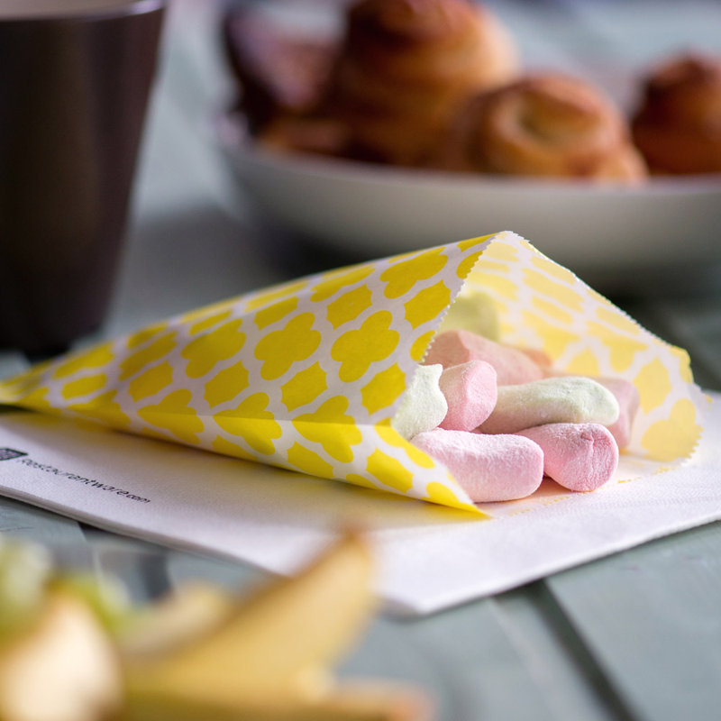 Paper Food Bag, Yellow