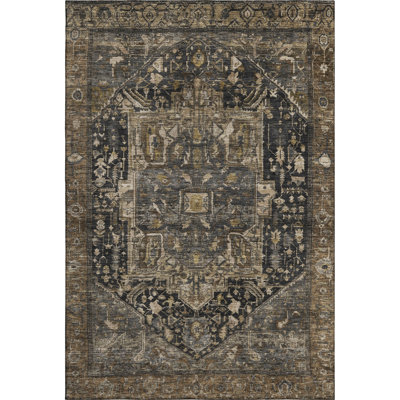 Premium Machine Washable Larock AMF1240 Medallion Rug