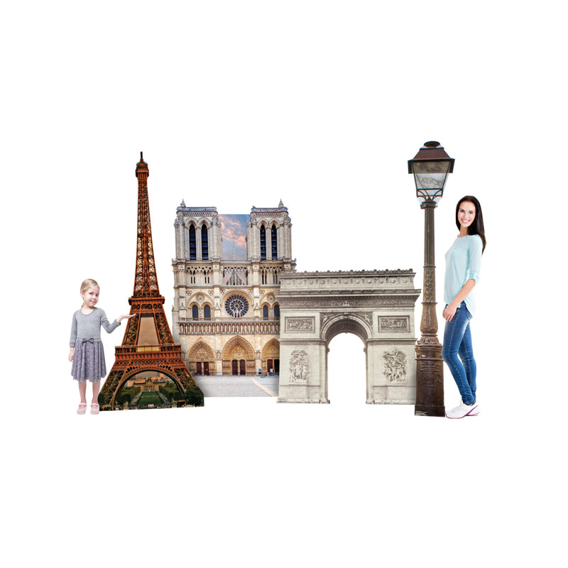 24 x 36 in. Paris Landmark Cardboard Stand-Up Set