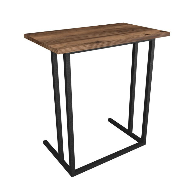 Ajda Rectangle 60cm L Computer Table, Walnut