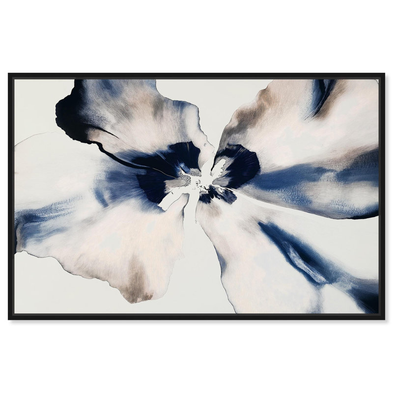 «Ephemeral Beauty Canvas Modern Abstracts» par , H 37 po x l 55 po, Structure noire