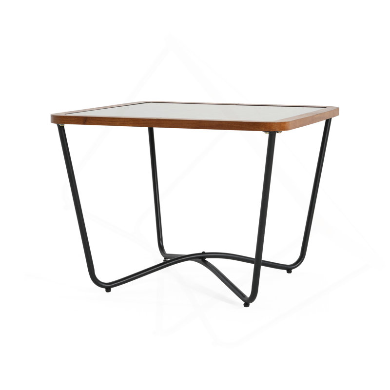 Square Modern Coffee Table, Sturdy Center Table for Living Room Lounge