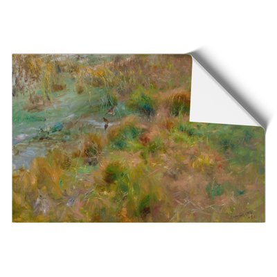 Fox Watching The Ducks by Bruno Liljefors - No Frame Painting