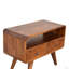 Mini meuble multimédia incurvé en bois massif avec 2 tiroirs Artisan Furniture
