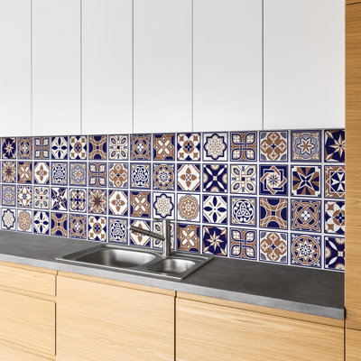 25.4cm W x 25.4cm L Vinyl Peel and Stick Mosaic Tile