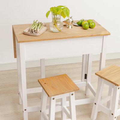 Ensemble de salle à manger en bois de pin massif Johnryan