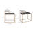 Sanin Marble Frame End Table with Storage