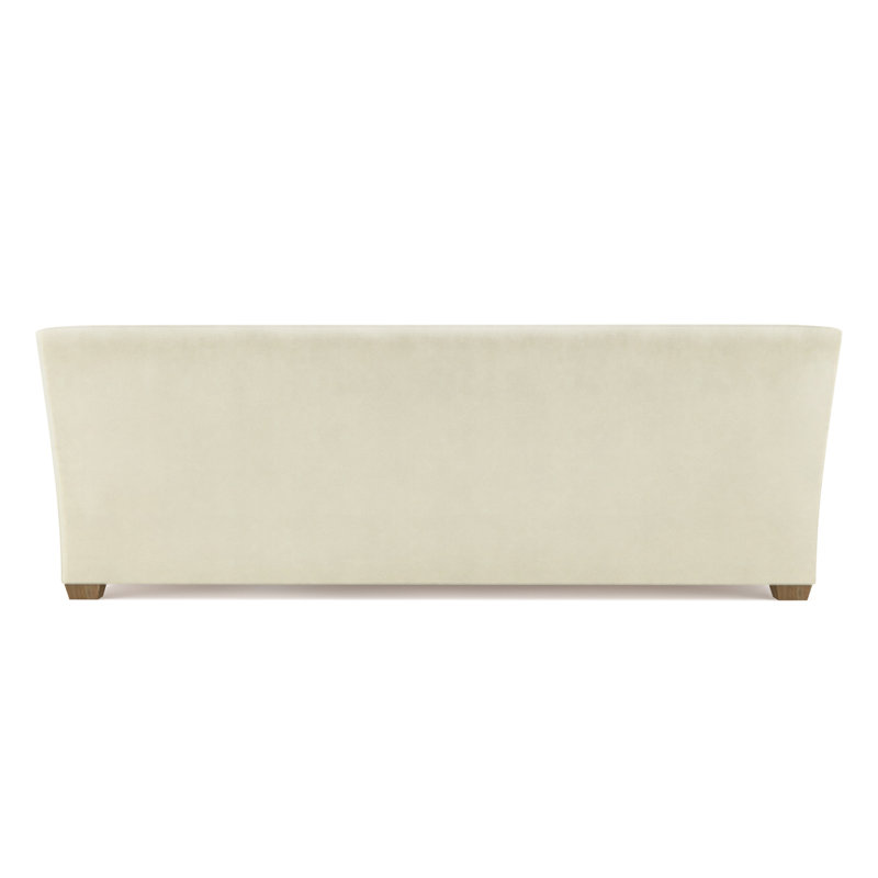 Rivington Flare Square Track-Arm Sofa, Vintage Leather Alabaster, 31" H x 96" W x 37" D, Ebony