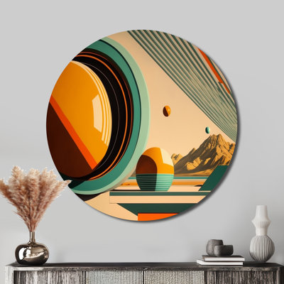 Zoya - Abstract Round Metal Art Prints