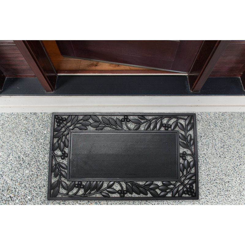 Non-Slip Floral Outdoor Doormat