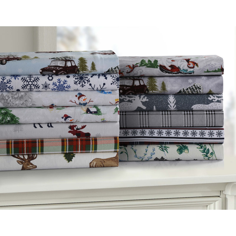 Flannel Duvet Cover, Queen Duvet Cover + 2 Shams, Blue