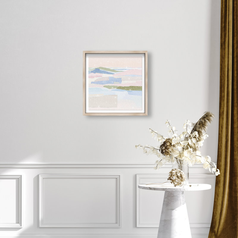 Pastel Haze Print by Oliver Gal, 21.5" H x 21.5" W, Natural Oak Shadowbox