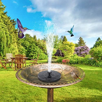 1W Solar Bird Bath Fountain Pump, Solar Fountain, Free Standing Floating Solar Powered Water Fountain Pump For Bird Bath, Garden, Pond, Pool, Outdoor
