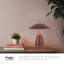 Lampe de table à DEL à intensité variable noire 9 po Guadeloupe-374949875-374949873-374949870