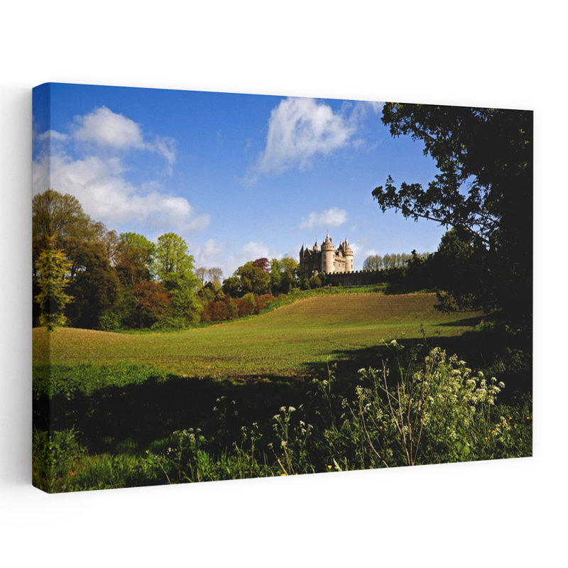 «Killyleagh Castle Co Down», Irlande, vache contemporaine, paysage, art naturel, H 16 po x l 24 po