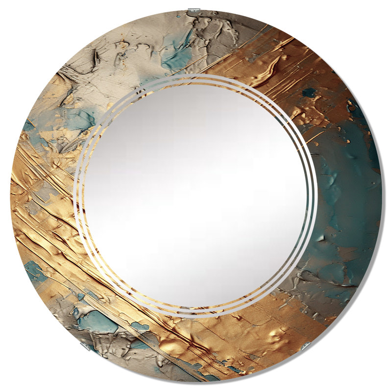 Auva - Miroir mural moderne rond, 32 po x 32 po