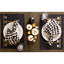 Décoration de table de fête d'Halloween, tissu de coton réutilisable et lavable à la machine, ensemble de napperons, 13 x 19, crâne et os, 4 pièces