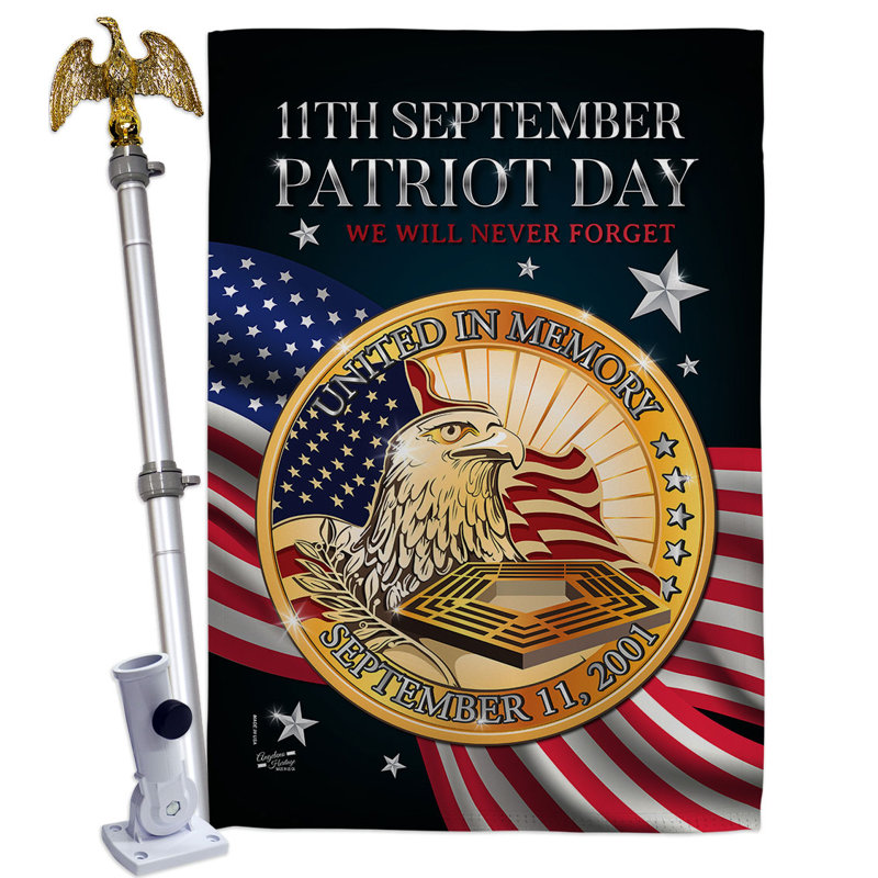 Double Sided 40'' H x 28'' W Polyester Flag Set