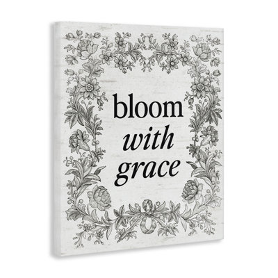 Toile rétro Bloom, Grace, avec lettrage et doublure