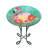 17.8" Fusion Glass Birdbath with Metal Stand