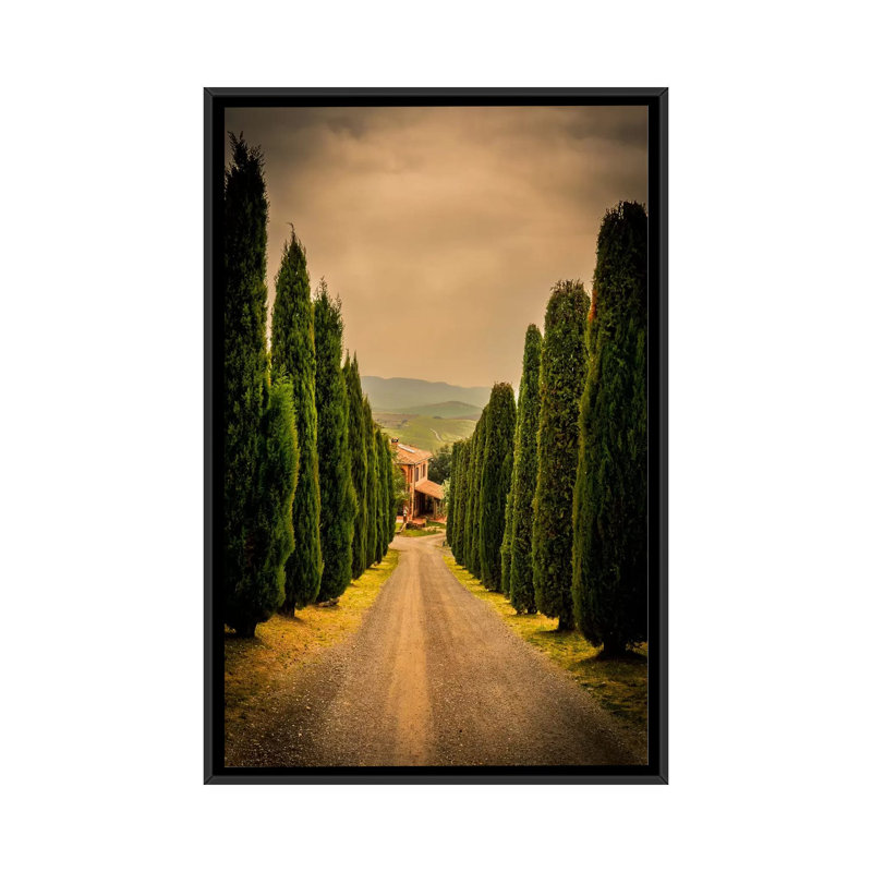 Val d’orcia, tuscany, impression sur toile, H 26 po x l 18 po x P 1,5 po, Toile avec cadre noir, Pas de tapis